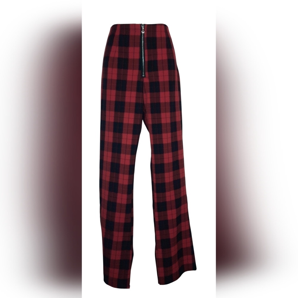 H&M Red and Black Plaid Pants